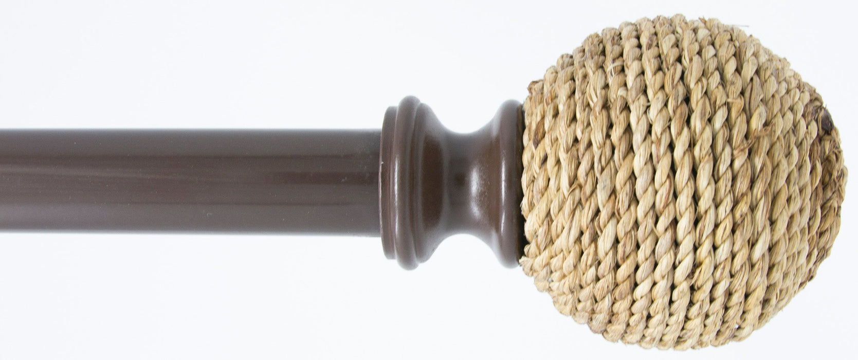 Natural Jute Ball 1" Diameter Curtain Rod