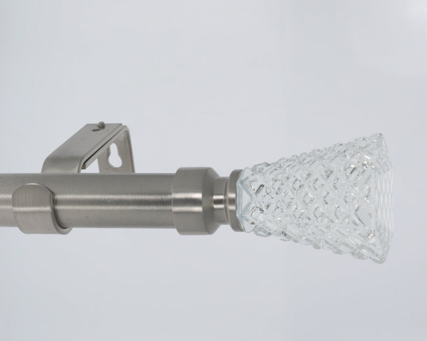 Marquis Glass Finial 1" Diameter Curtain Rod