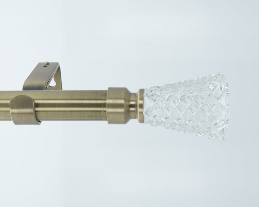 Marquis Glass Finial 1" Diameter Curtain Rod