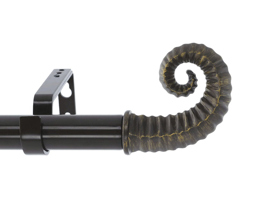 Horn 1" Diameter Adjustable Curtain Rod