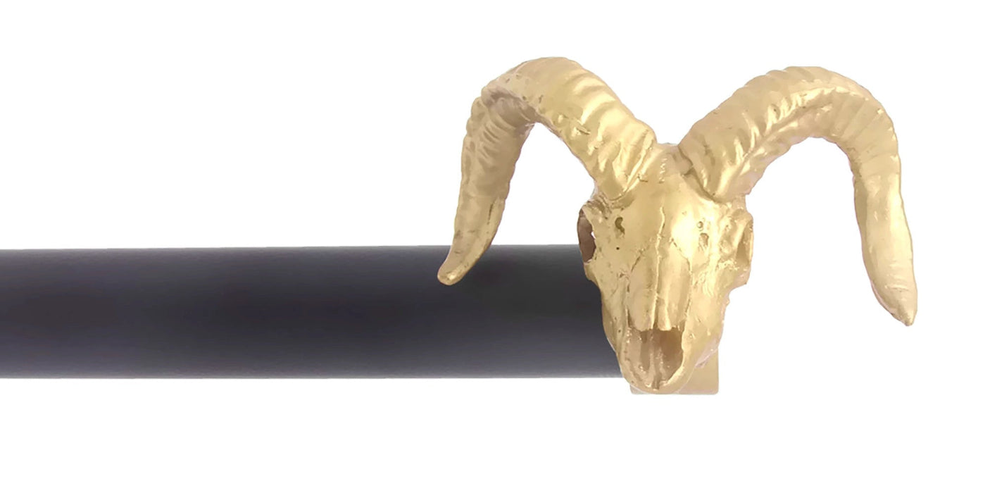 1-inch Diameter Ram Skull Curtain Rod