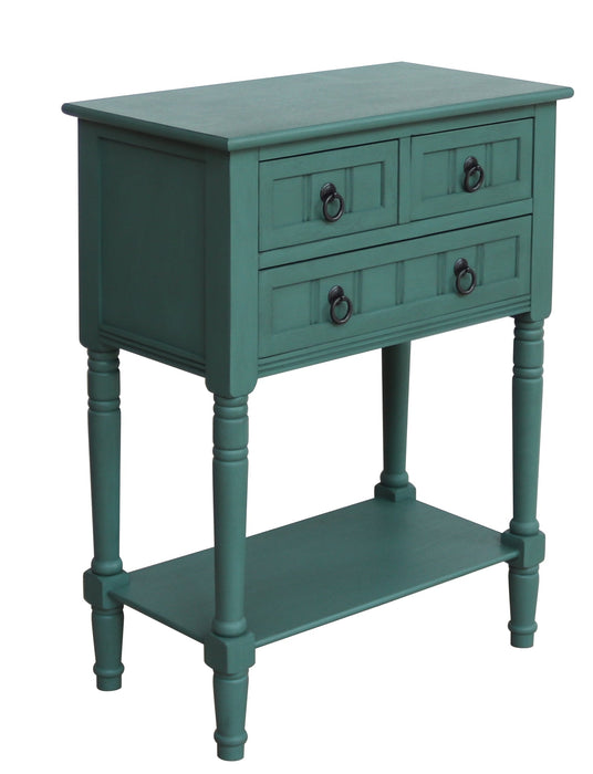 Entryway Table with Storage, Rustic Small Console Table w/ 3 Drawers & Open Bottom Shelf, Skinny Wood Console Table, Narrow Sofa Side Table for Living Room, Foyer, Hallway, Entry Table