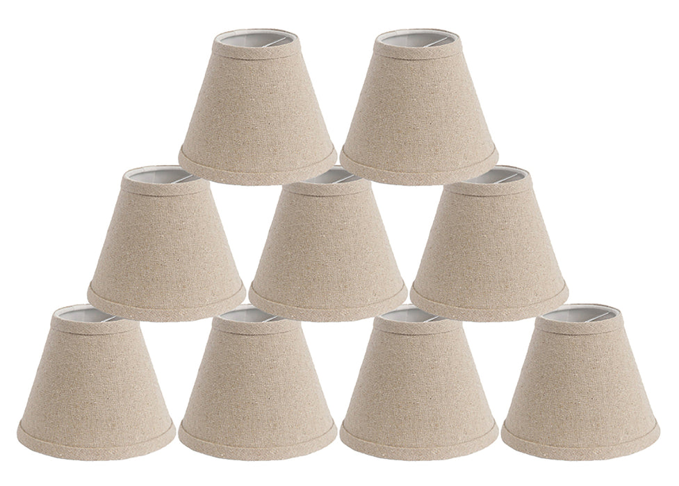 Linen 6-inch Chandelier Lamp Shade - 9 Colors