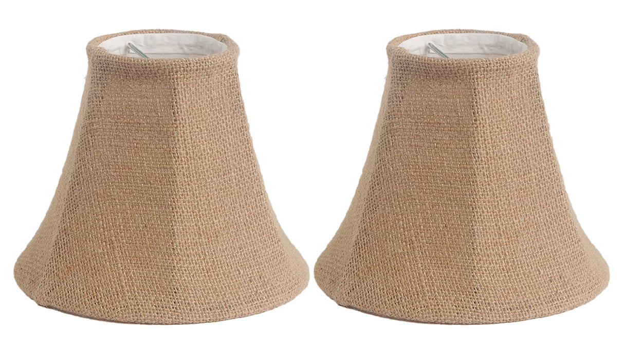 Burlap Bell 6-inch Chandelier Lamp Shade - 5 Colors