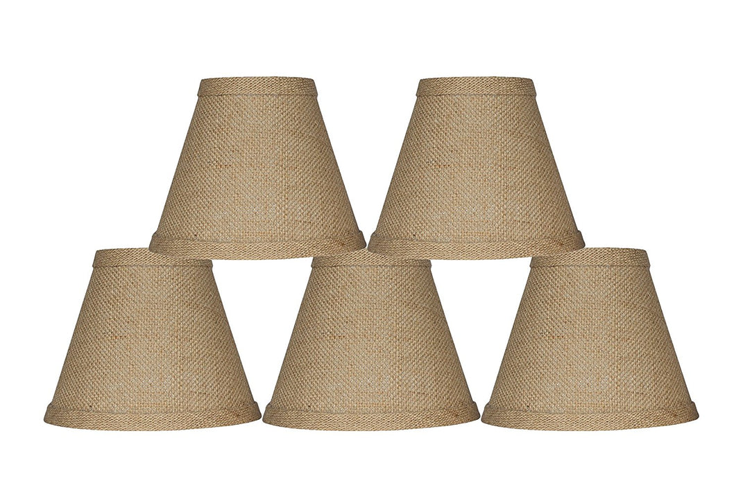 Burlap Chandelier Lamp Shade - 5" & 6" Sizes