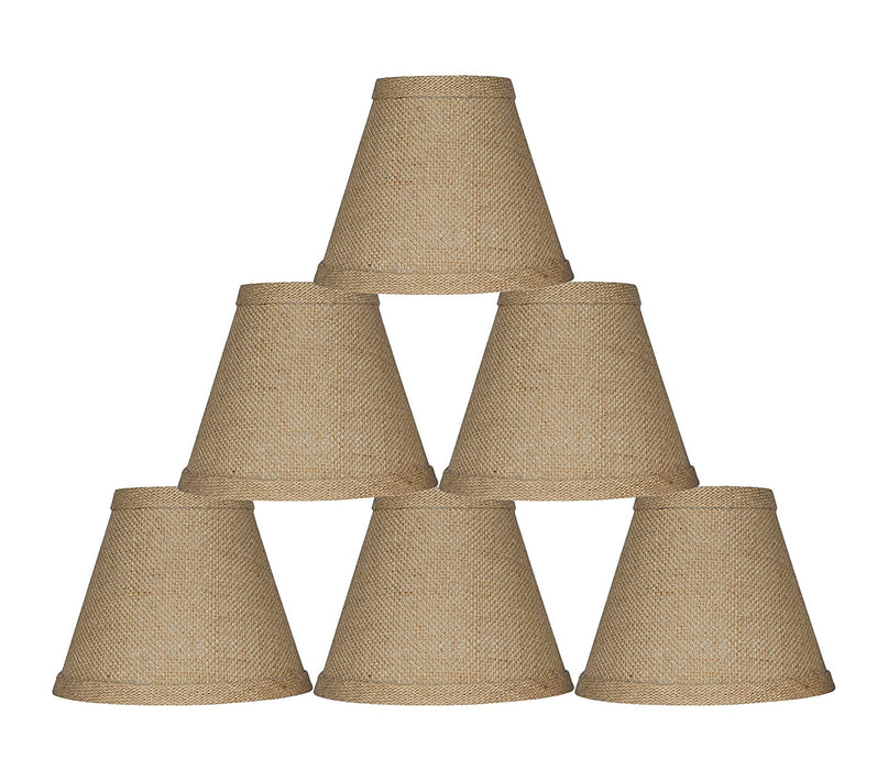 Burlap Chandelier Lamp Shade - 5" & 6" Sizes