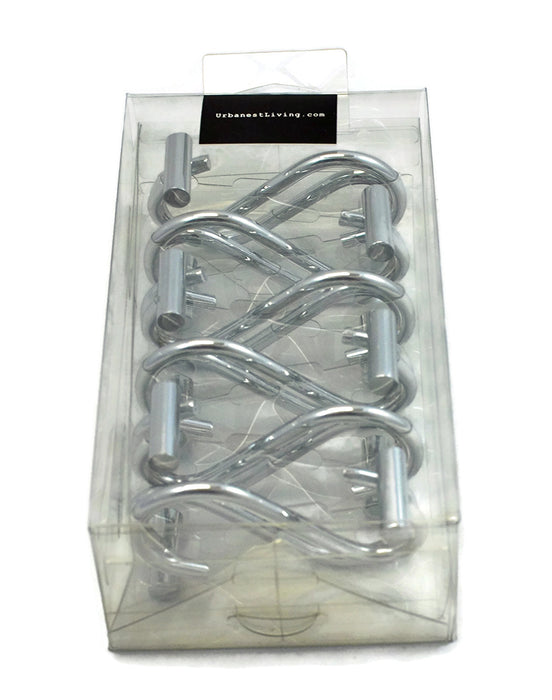Solid Metal Shower Curtain Hooks, Set of 12, Chrome