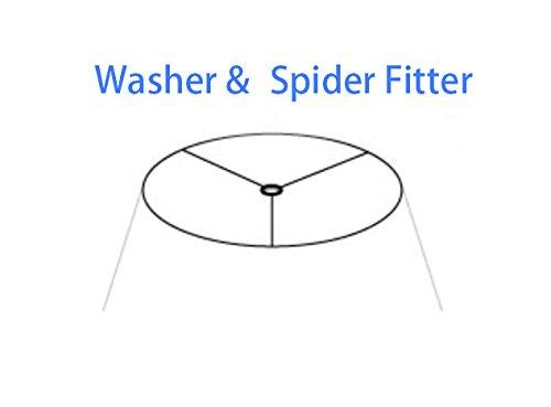 French Drum Lampshade, Faux Silk, 12-inch by 14-inch by 10-inch, Spider Washer Fitter