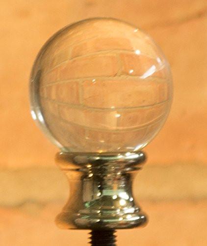 Crystal Ball Lamp Finial For Lamp Shades, 1-5/8-inch
