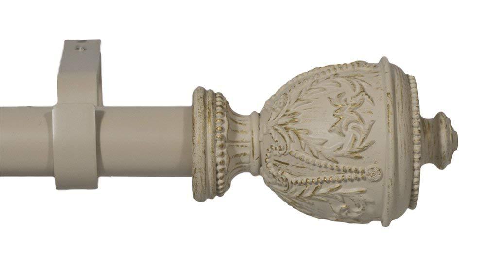 1-inch Diameter Grecian Urn Adjustable Single Drapery Curtain Rod
