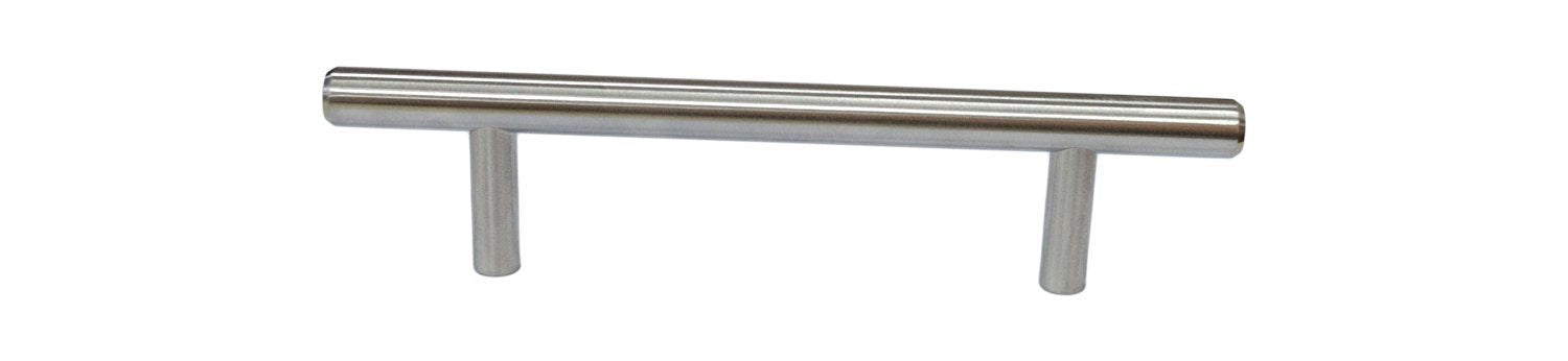 Satin Nickel Cabinet Hardware Bar Handle Pull - 3-3/4" (96mm)Hole Centers, 5-9/10" (150mm)Overall Length