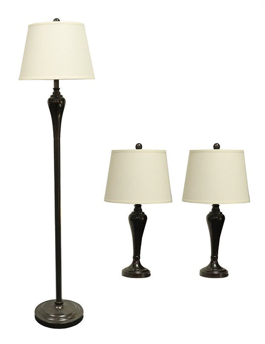 Lincoln 3-piece Table and Floor Lamp Set