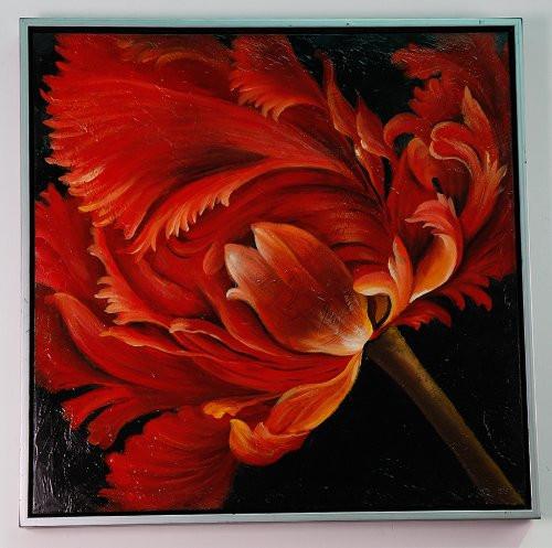 Framed Stretched Lily II Oil Painting 29"x29"