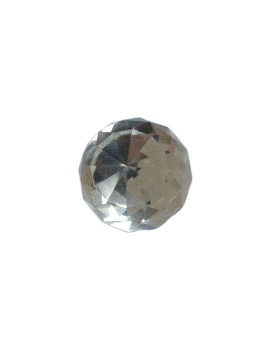 Vintage Style Diamond Shaped Glass Cabinet Hardware Knob 1-3/16 Inch Diameter, Zinc Alloy Base