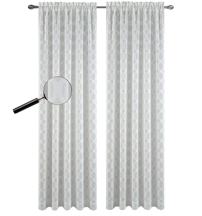 Urbanest Set of 2 Napa Sheer Curtain Drapery Panels