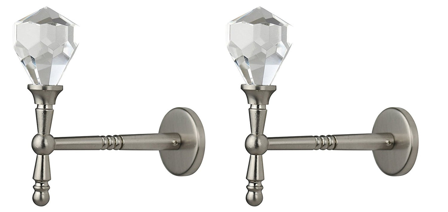 Diamante Crystal and Metal Drapery Tieback Holdback - 3 Finishes
