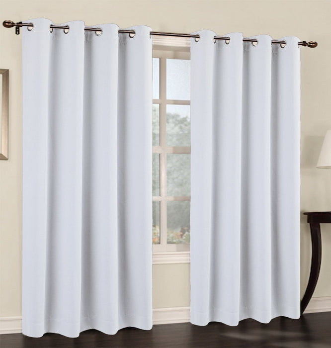 Set of 2 Blackout Curtain Panels with Grommets - 7 Colors