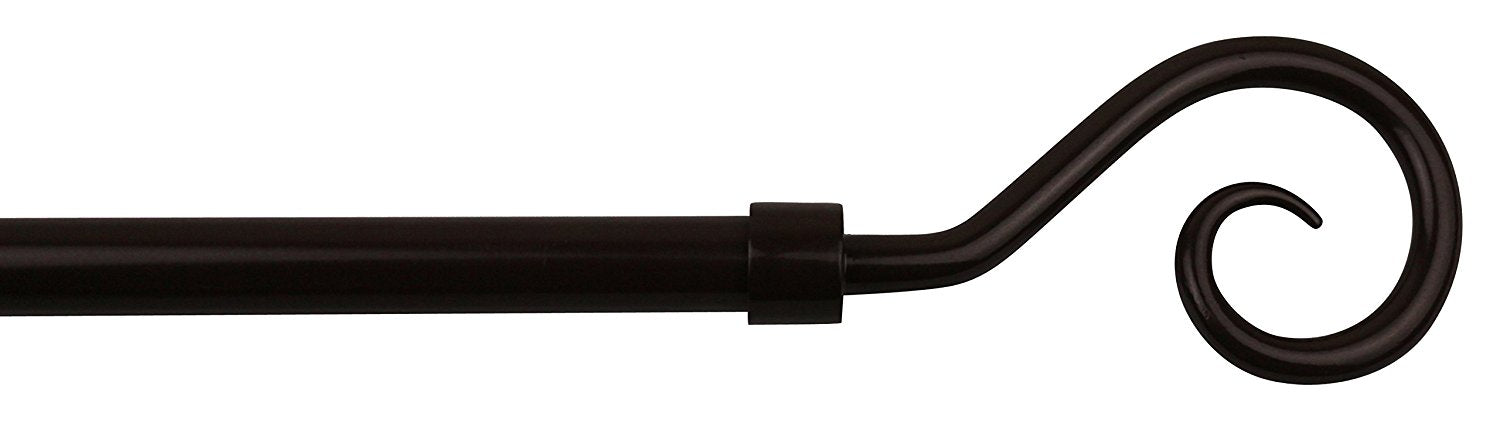 5/8-inch Diameter Domanda Adjustable Single Drapery Curtain Rod