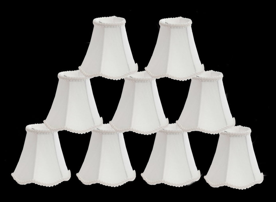 Silk Scallop 6-inch Chandelier Lamp Shade - 3 Colors