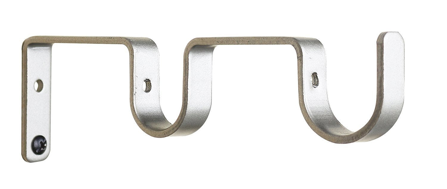 Double Curtain Rod Bracket for 1" and 3/4" Rod