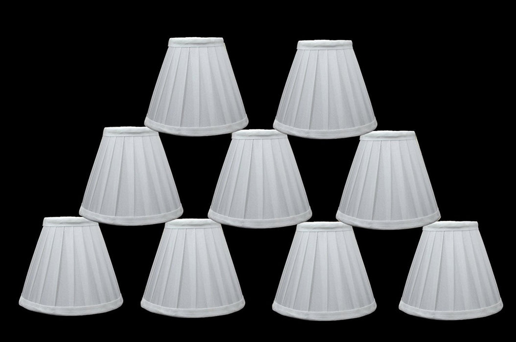 Side Pleat 6-inch Chandelier Lamp Shades - 2 Colors