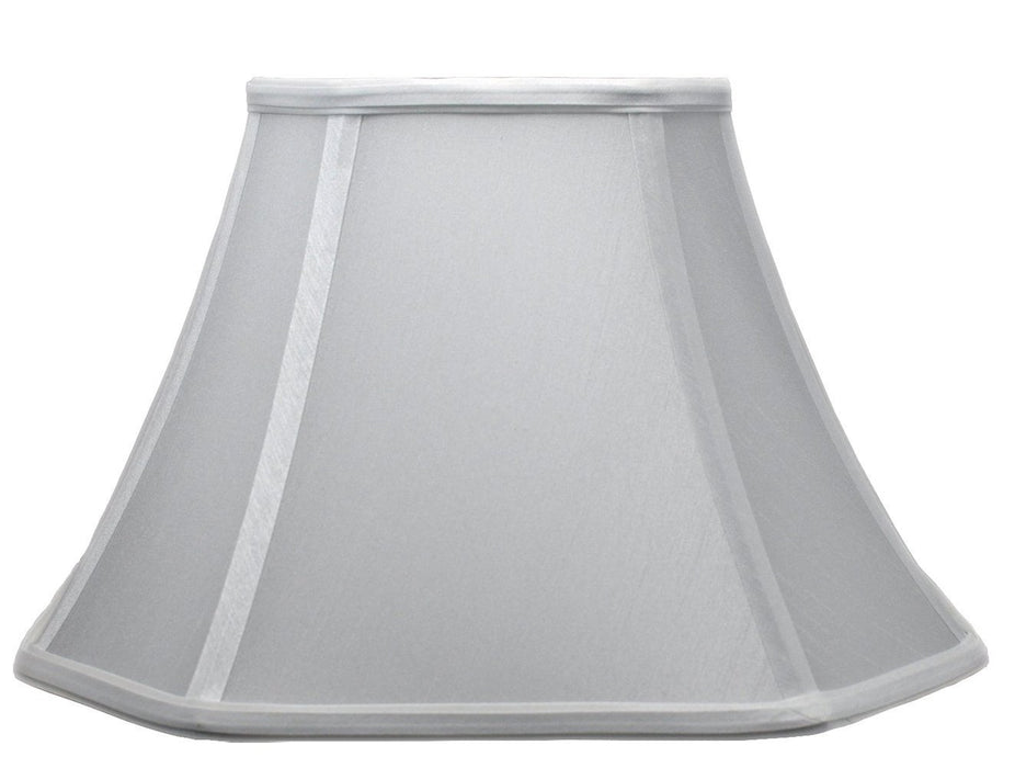 Square Cut Corner Bell Lamp Shade, 12-inch, Off White, Softback (Spider)
