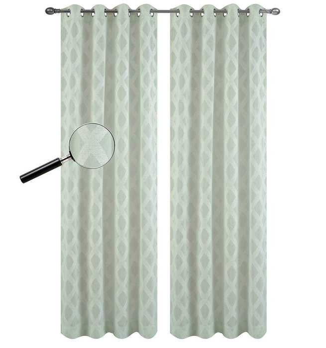 Urbanest Set of 2 Austin Sheer Curtain Drapery Panels with Grommets