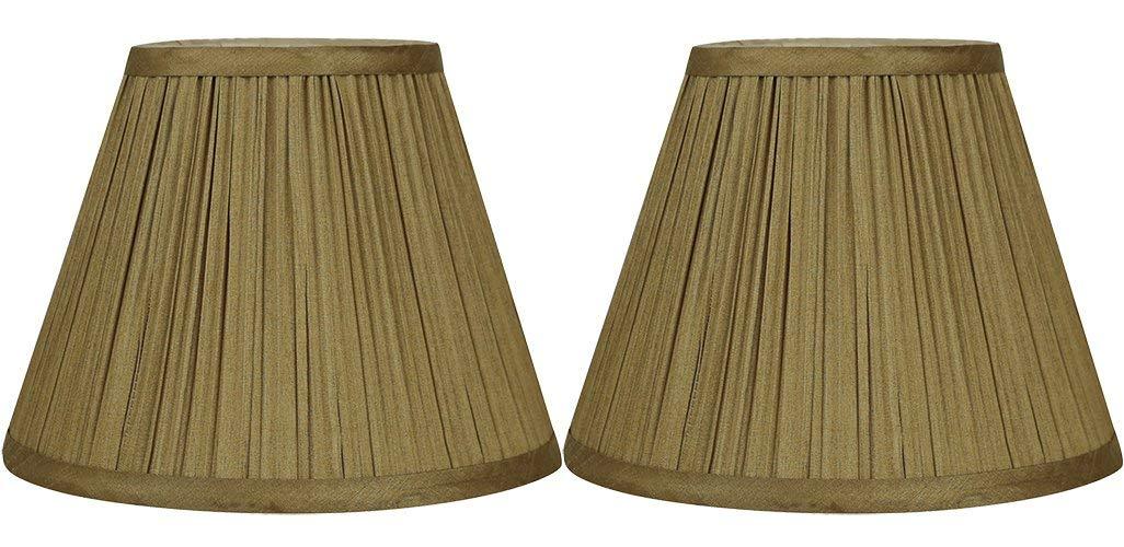 Mushroom Pleated Softback Lamp Shade, Faux Silk, 5-inch by 9-inch by 7-inch, Spider