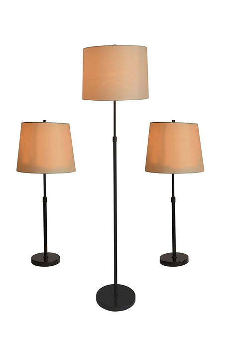 Cooper 3-piece Adjustable Floor and Table Lamps - 2 Finishes