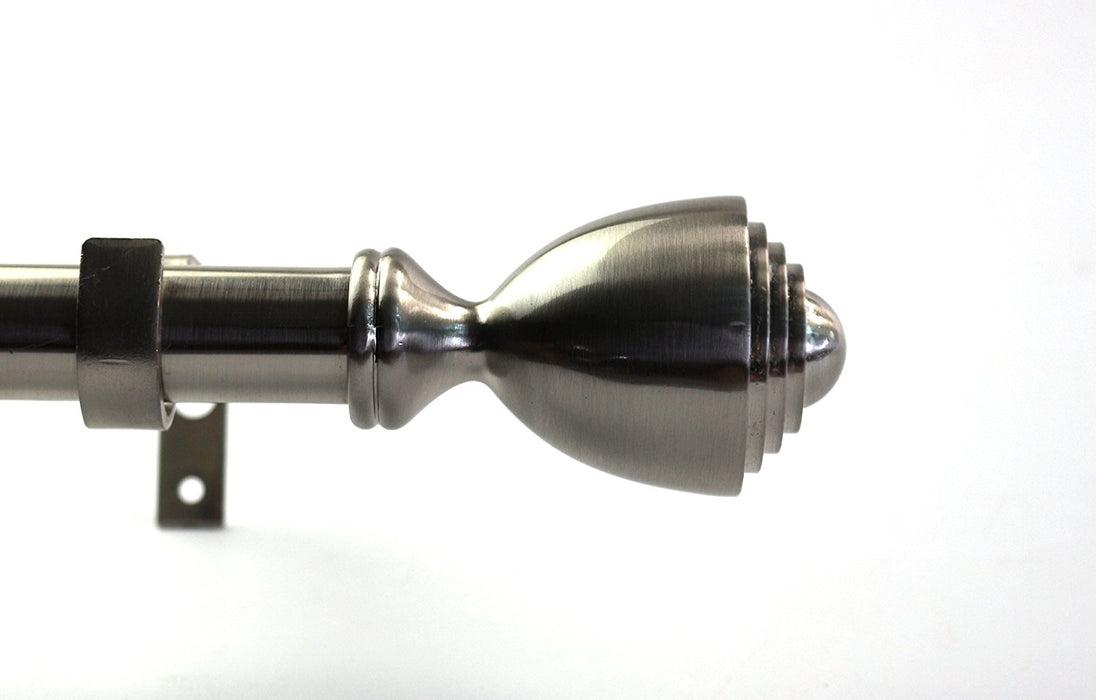 1-inch Diameter Urn Adjustable Single Drapery Curtain Rod