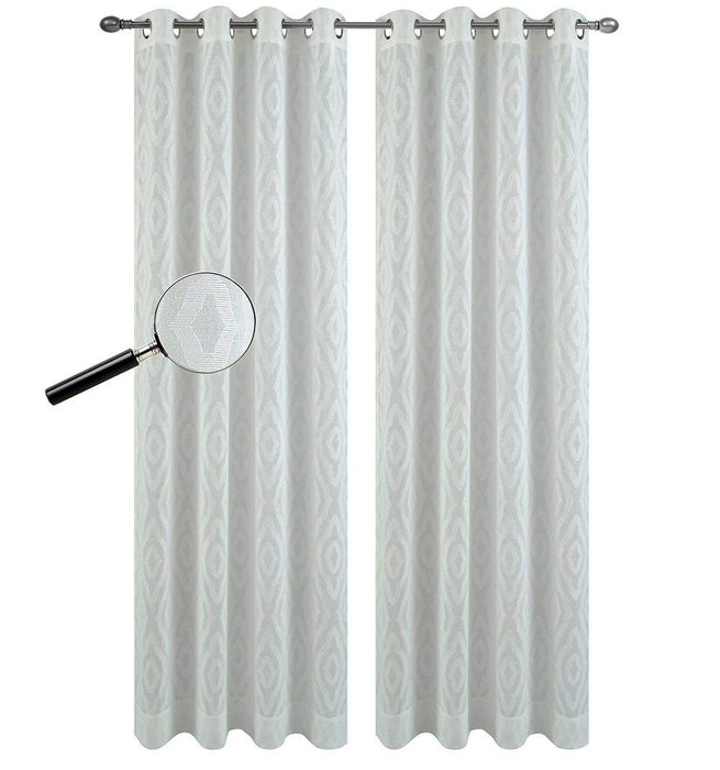 Urbanest Set of 2 Portland Sheer Curtain Drapery Panels with Grommets