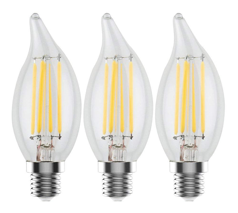 Urbanest C32L E12 LED Filament Edison-style Flame Tip Light Bulb, 4 Watt 60W Equivalent