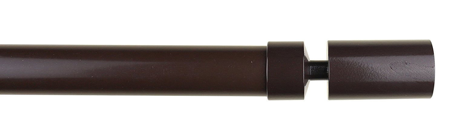 1-inch Sullivan Adjustable Single Drapery Curtain Rod - 8 Finishes