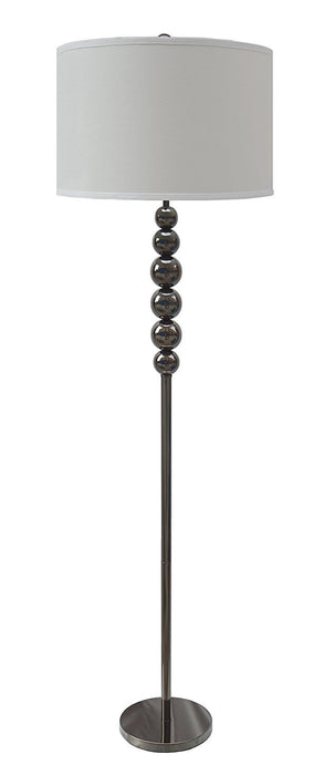 Stacked Ball Floor Lamp with Linen Shade