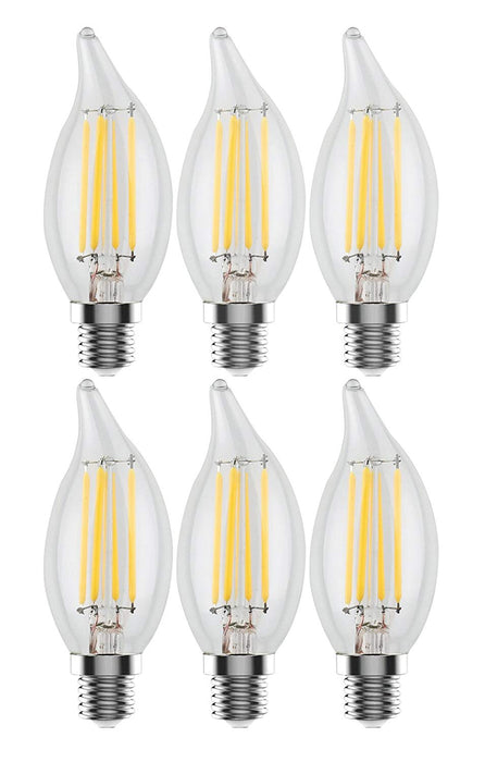 Urbanest C32L E12 LED Filament Edison-style Flame Tip Light Bulb, 4 Watt 60W Equivalent
