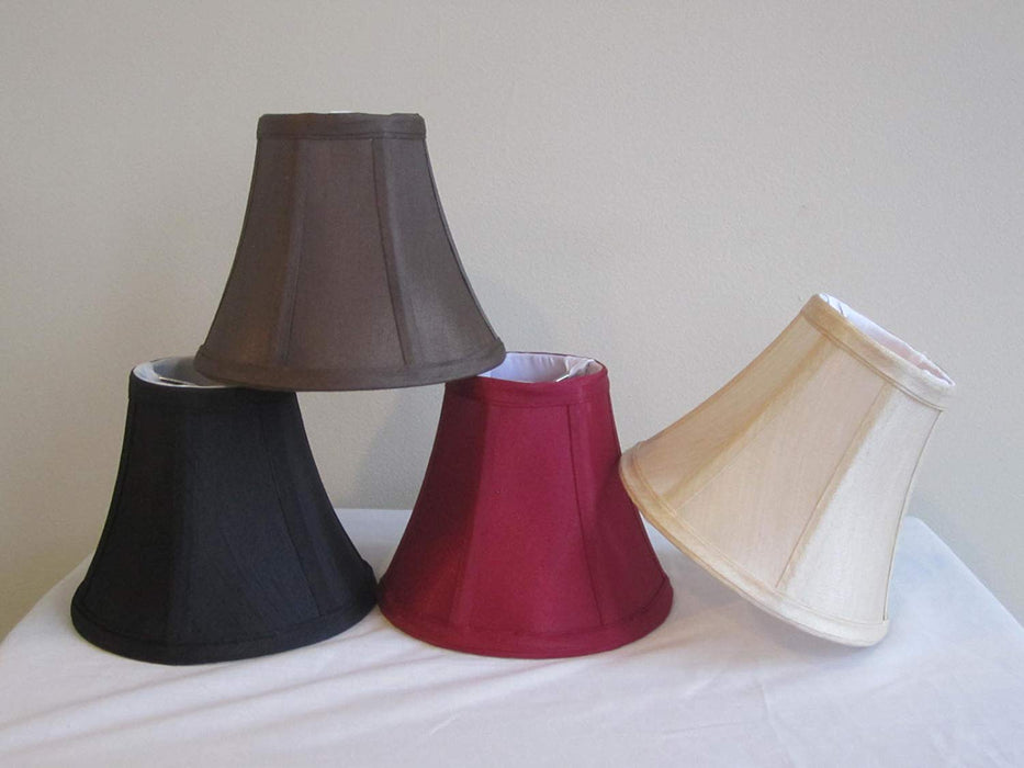 Urbanest 1100630b Chandelier Lamp Shades 6-inch, Bell, Clip On, Burgundy (Set of 5)