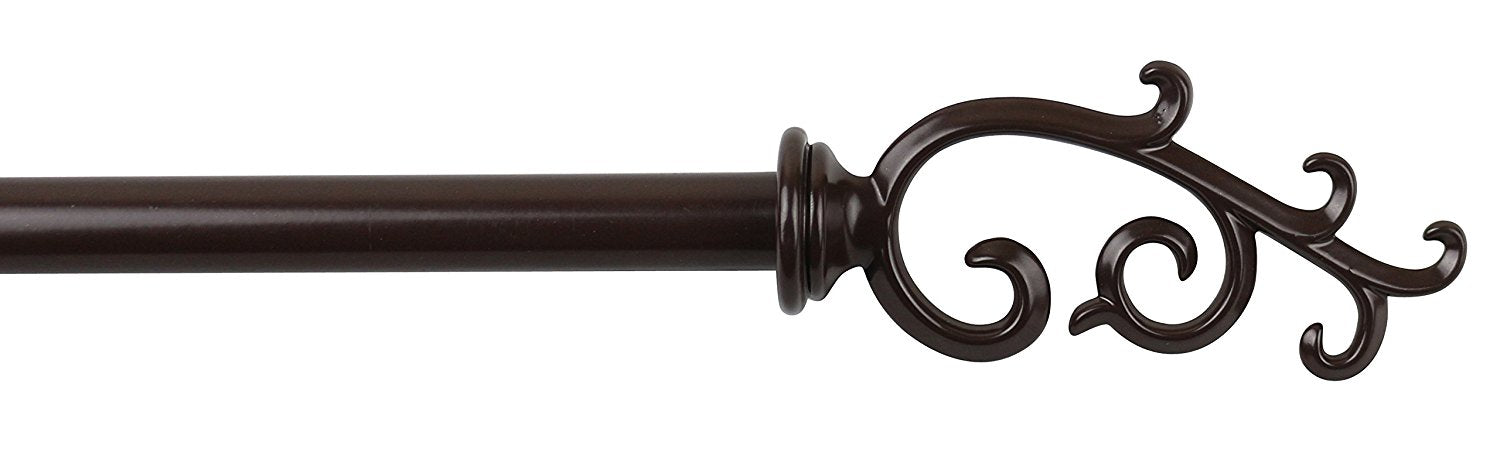 5/8-inch Diameter Julietta Adjustable Single Drapery Curtain Rod