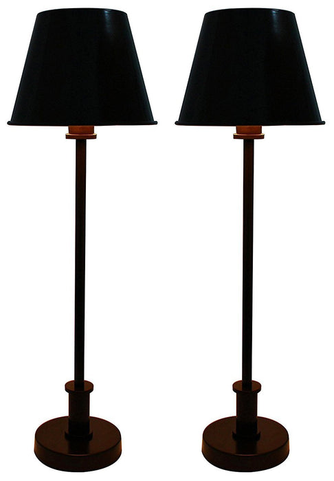 Set of 2 Eaton Buffet Lamps with Shades