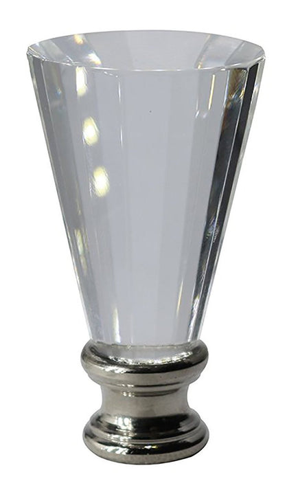 Crystal Trumpet Lamp Finial - 2 Finishes