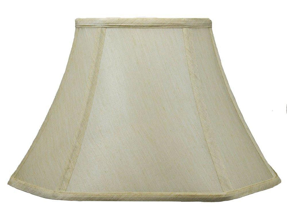 Square Cut Corner Bell Lamp Shade, 12-inch, Cream, Softback (Spider)