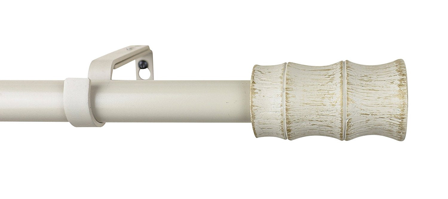 1-inch Diameter Bamboo Adjustable Single Drapery Curtain Rod