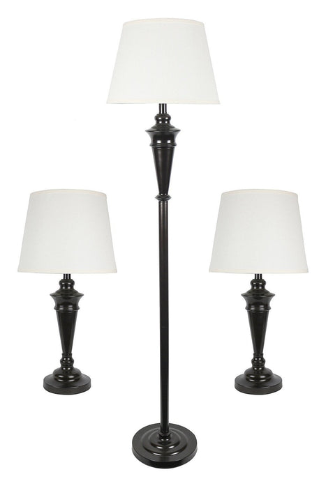 Peterson Set of 3 Table and Floor Lamps - 3 Finishes