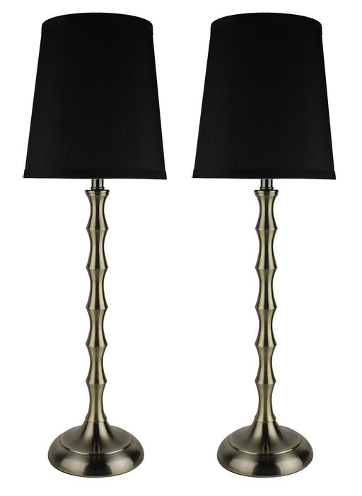 Set of 2 Bahama Bamboo Buffet Lamps, 26-inch Tall