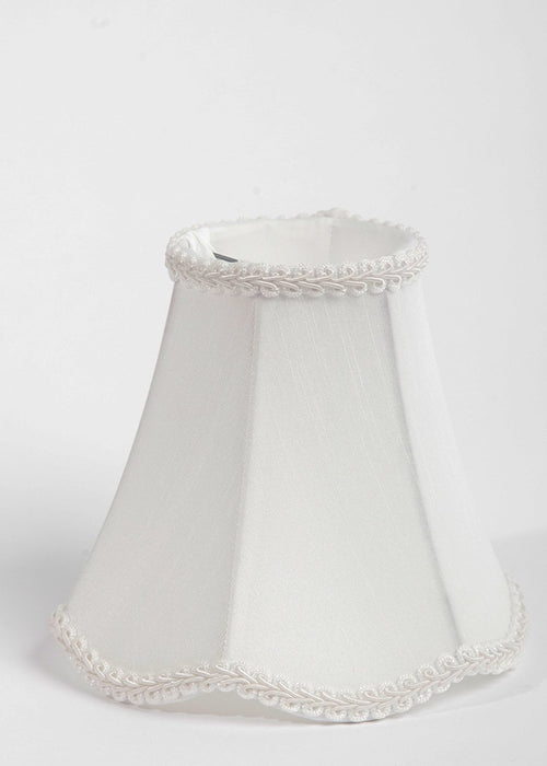 Silk Scallop 6-inch Chandelier Lamp Shade - 3 Colors