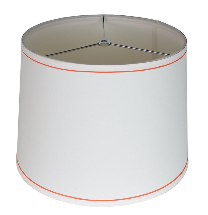 White with Color Trim French Drum Lampshade