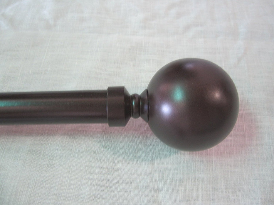 Classico Steel Ball Window Drapery Curtain Rod Set