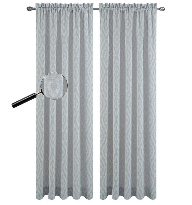 Urbanest Set of 2 Portland Sheer Curtain Drapery Panels