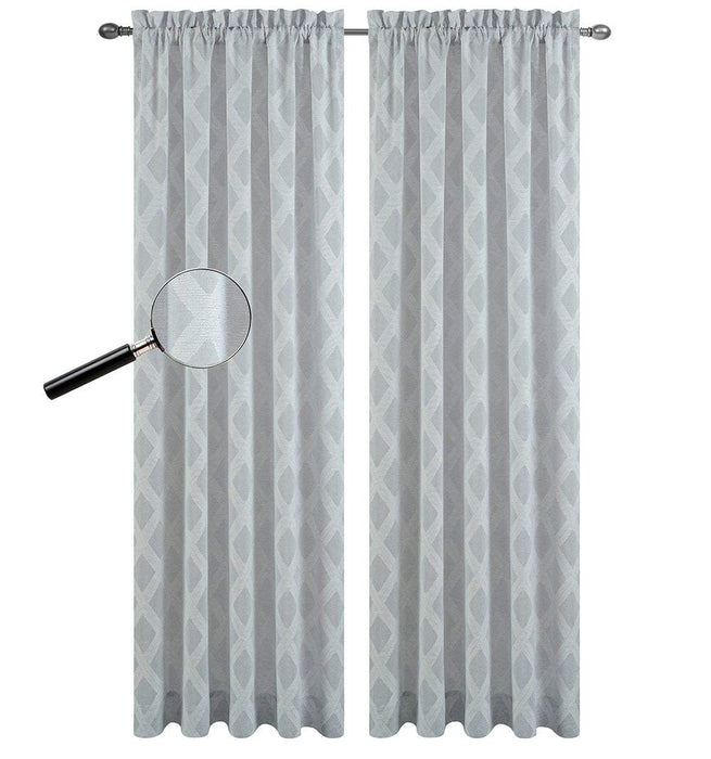 Urbanest Set of 2 Austin Sheer Curtain Drapery Panels