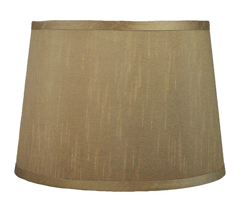 French Drum Lampshade, Faux Silk, 12-inch by 14-inch by 10-inch, Spider Washer Fitter