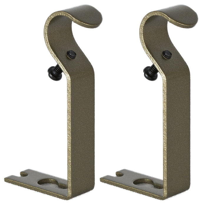 1/2-inch and 5/8-inch Non-Adjustable Curtain Drapery Rod Brackets - 7 Finishes